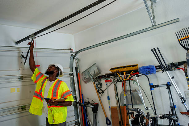 Professional Garage Door Panel Replacement technician working in Round Lake, IL